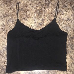 Black Thin Strap Crop Top // Sold To Friend
